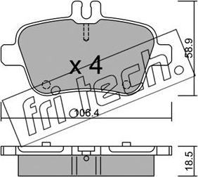 Fri.Tech. 982.0 - Bremžu uzliku kompl., Disku bremzes www.autospares.lv