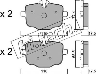 Fri.Tech. 939.0 - Bremžu uzliku kompl., Disku bremzes autospares.lv