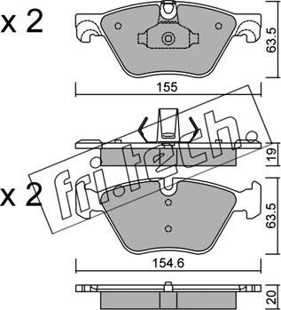 Fri.Tech. 935.0 - Bremžu uzliku kompl., Disku bremzes autospares.lv