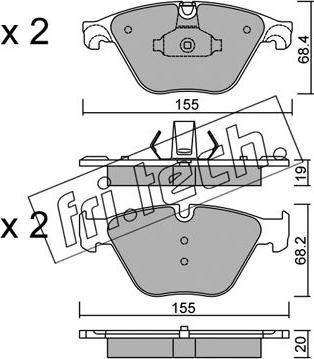 Fri.Tech. 936.0 - Bremžu uzliku kompl., Disku bremzes www.autospares.lv