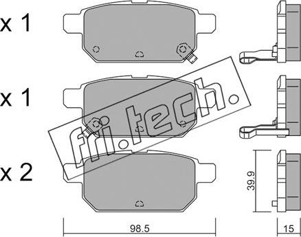 Fri.Tech. 933.0 - Bremžu uzliku kompl., Disku bremzes autospares.lv