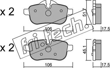 Fri.Tech. 937.0 - Bremžu uzliku kompl., Disku bremzes www.autospares.lv