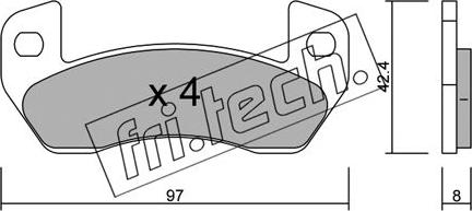 Fri.Tech. 929.0 - Bremžu uzliku kompl., Disku bremzes www.autospares.lv