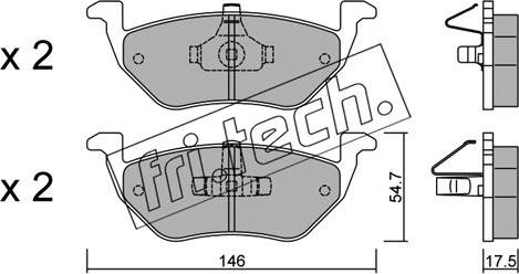 Fri.Tech. 924.0 - Bremžu uzliku kompl., Disku bremzes www.autospares.lv