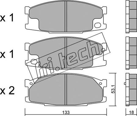 Fri.Tech. 926.0 - Bremžu uzliku kompl., Disku bremzes autospares.lv