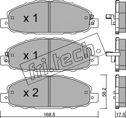 Fri.Tech. 921.0 - Bremžu uzliku kompl., Disku bremzes www.autospares.lv