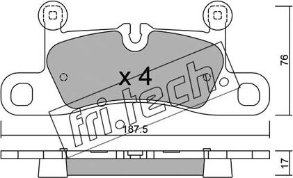 Fri.Tech. 974.0 - Bremžu uzliku kompl., Disku bremzes www.autospares.lv