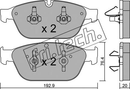 Fri.Tech. 970.0 - Bremžu uzliku kompl., Disku bremzes www.autospares.lv