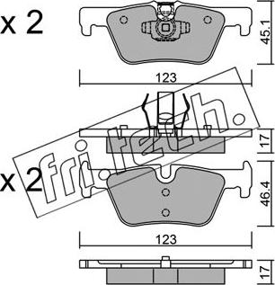 Fri.Tech. 978.0 - Bremžu uzliku kompl., Disku bremzes www.autospares.lv