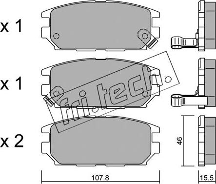 Fri.Tech. 499.0 - Bremžu uzliku kompl., Disku bremzes www.autospares.lv