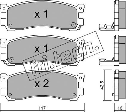 Fri.Tech. 494.0 - Bremžu uzliku kompl., Disku bremzes www.autospares.lv