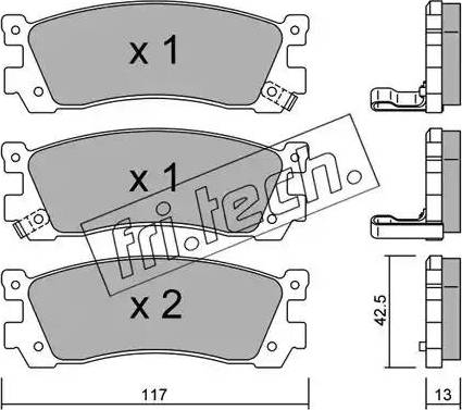 Fri.Tech. 490.0 - Bremžu uzliku kompl., Disku bremzes www.autospares.lv