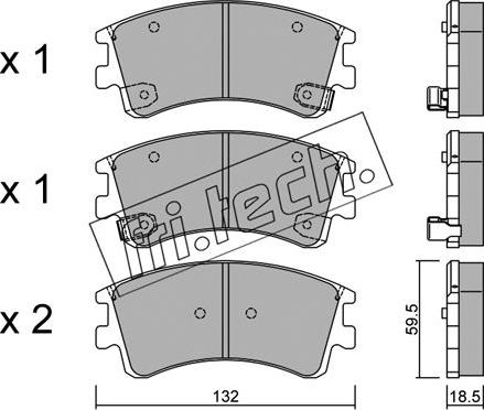 Fri.Tech. 492.0 - Bremžu uzliku kompl., Disku bremzes autospares.lv