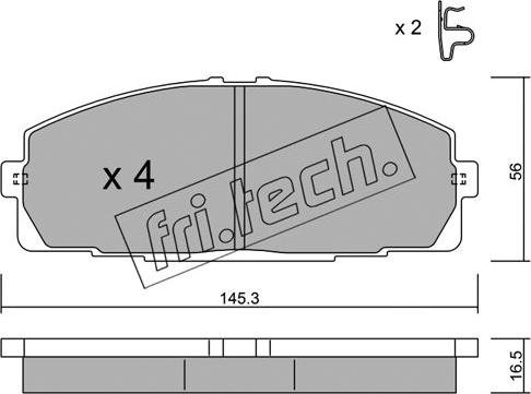 Fri.Tech. 449.0 - Brake Pad Set, disc brake www.autospares.lv