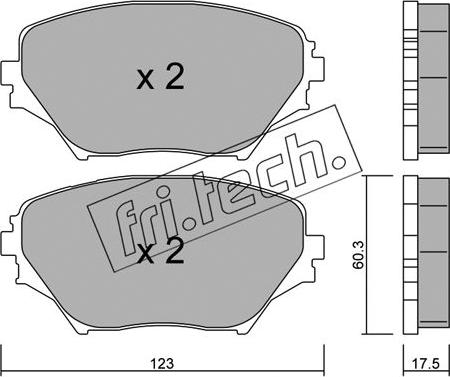 Fri.Tech. 445.0 - Bremžu uzliku kompl., Disku bremzes www.autospares.lv