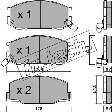 Fri.Tech. 440.0 - Тормозные колодки, дисковые, комплект www.autospares.lv