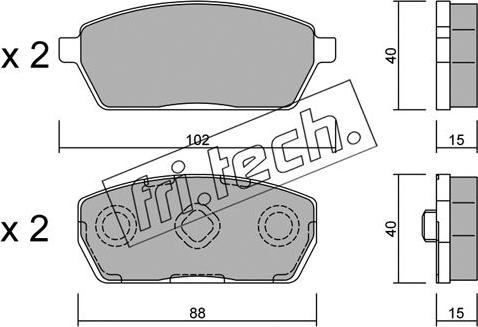 Fri.Tech. 454.0 - Bremžu uzliku kompl., Disku bremzes www.autospares.lv