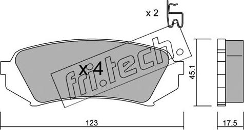 Fri.Tech. 469.0 - Brake Pad Set, disc brake www.autospares.lv