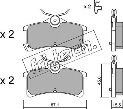 Fri.Tech. 465.0 - Brake Pad Set, disc brake www.autospares.lv