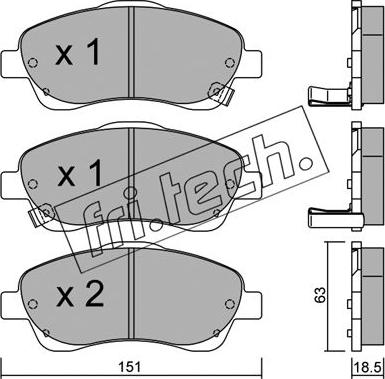 Fri.Tech. 466.0 - Bremžu uzliku kompl., Disku bremzes autospares.lv