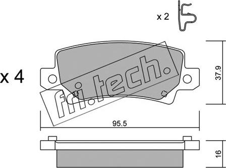 Fri.Tech. 463.0 - Bremžu uzliku kompl., Disku bremzes www.autospares.lv