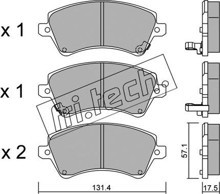 Fri.Tech. 462.0 - Bremžu uzliku kompl., Disku bremzes www.autospares.lv