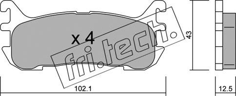 Fri.Tech. 408.0 - Bremžu uzliku kompl., Disku bremzes www.autospares.lv