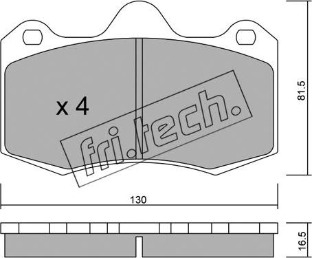 Fri.Tech. 407.0 - Bremžu uzliku kompl., Disku bremzes www.autospares.lv