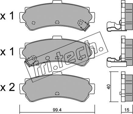 Fri.Tech. 418.0 - Bremžu uzliku kompl., Disku bremzes www.autospares.lv