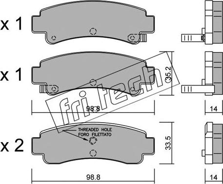 Fri.Tech. 417.0 - Bremžu uzliku kompl., Disku bremzes autospares.lv