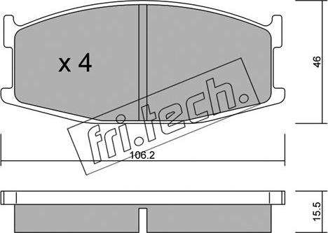 Fri.Tech. 484.0 - Bremžu uzliku kompl., Disku bremzes www.autospares.lv