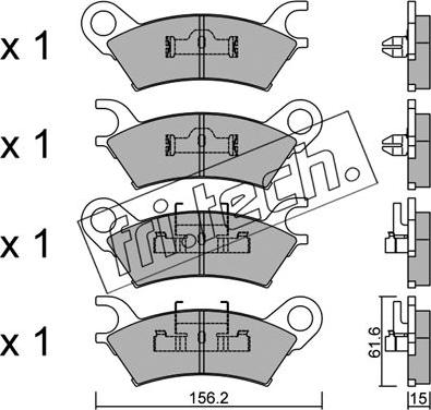 Fri.Tech. 485.0 - Bremžu uzliku kompl., Disku bremzes www.autospares.lv