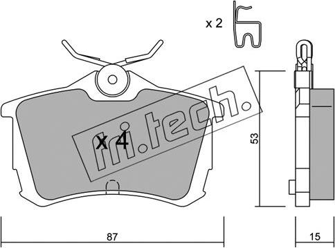 Fri.Tech. 481.0 - Brake Pad Set, disc brake www.autospares.lv