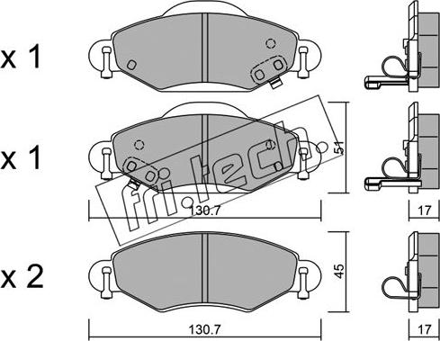 Fri.Tech. 436.0 - Bremžu uzliku kompl., Disku bremzes www.autospares.lv