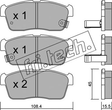 Fri.Tech. 430.0 - Bremžu uzliku kompl., Disku bremzes www.autospares.lv