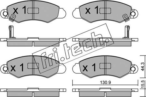 Fri.Tech. 433.0 - Bremžu uzliku kompl., Disku bremzes www.autospares.lv