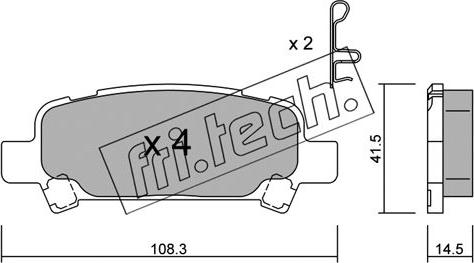 Fri.Tech. 429.0 - Bremžu uzliku kompl., Disku bremzes autospares.lv