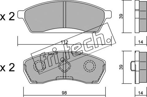 Fri.Tech. 425.0 - Bremžu uzliku kompl., Disku bremzes www.autospares.lv