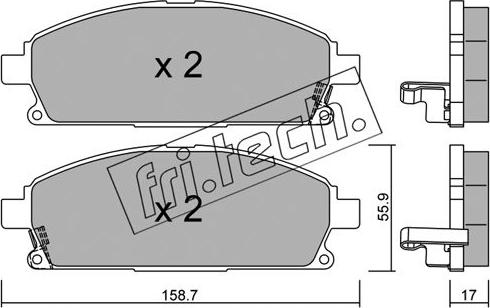 Fri.Tech. 421.1 - Bremžu uzliku kompl., Disku bremzes autospares.lv