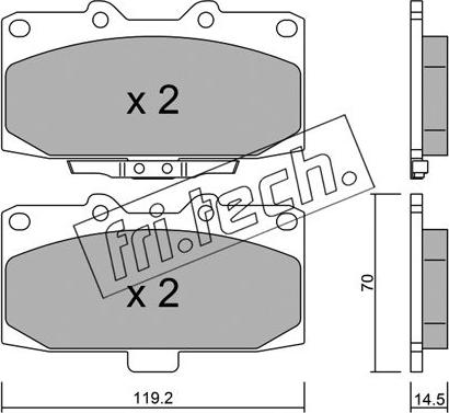 Fri.Tech. 428.0 - Bremžu uzliku kompl., Disku bremzes www.autospares.lv