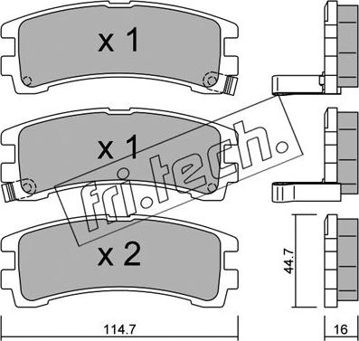 Fri.Tech. 423.0 - Bremžu uzliku kompl., Disku bremzes www.autospares.lv