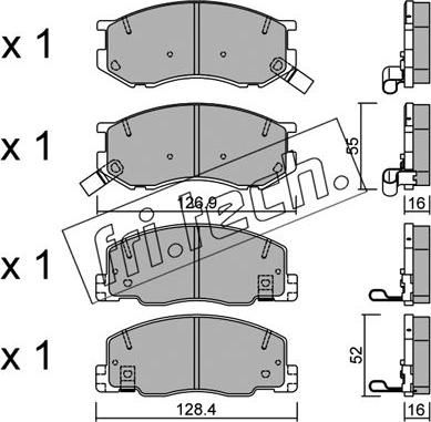 Fri.Tech. 472.0 - Тормозные колодки, дисковые, комплект www.autospares.lv