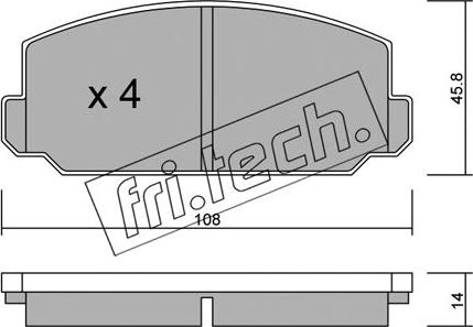 Fri.Tech. 477.0 - Bremžu uzliku kompl., Disku bremzes www.autospares.lv