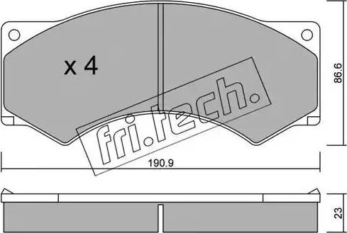 Fri.Tech. 595.0 - Bremžu uzliku kompl., Disku bremzes www.autospares.lv