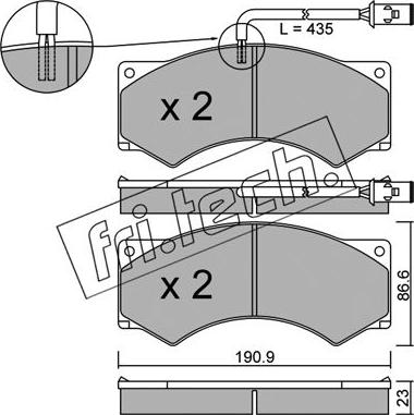 Fri.Tech. 595.1 - Bremžu uzliku kompl., Disku bremzes www.autospares.lv