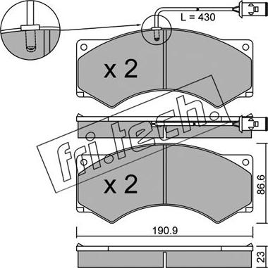 Fri.Tech. 595.2 - Bremžu uzliku kompl., Disku bremzes www.autospares.lv