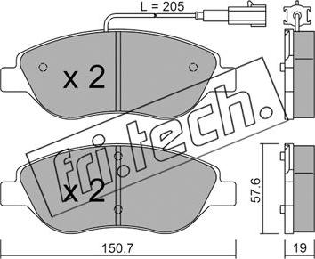 Fri.Tech. 593.1 - Bremžu uzliku kompl., Disku bremzes www.autospares.lv