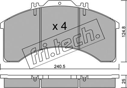 Fri.Tech. 597.0 - Bremžu uzliku kompl., Disku bremzes www.autospares.lv