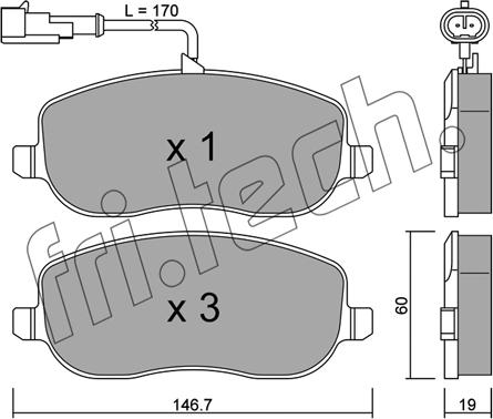 Fri.Tech. 546.1 - Bremžu uzliku kompl., Disku bremzes www.autospares.lv