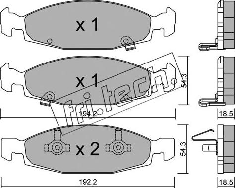 Fri.Tech. 541.0 - Bremžu uzliku kompl., Disku bremzes www.autospares.lv